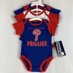 MLB Philadelphia Phillies Baby Boys Bodysuit Set